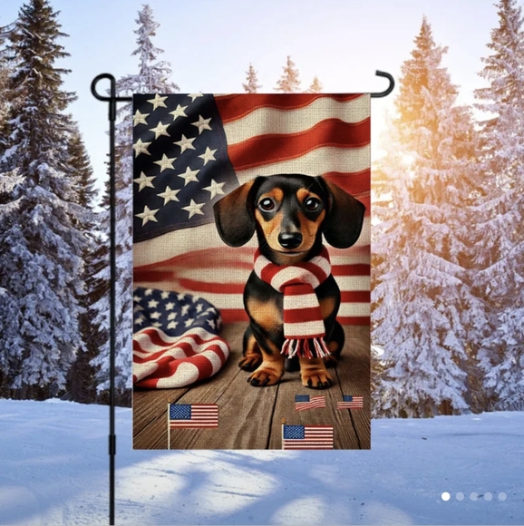 Pick 2/$12 - Patriotic Dachshund Garden Flag - Picture 1 of 4